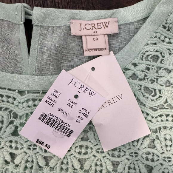 J. Crew Linen & Lace Short Sleeve - Picture 4 of 6